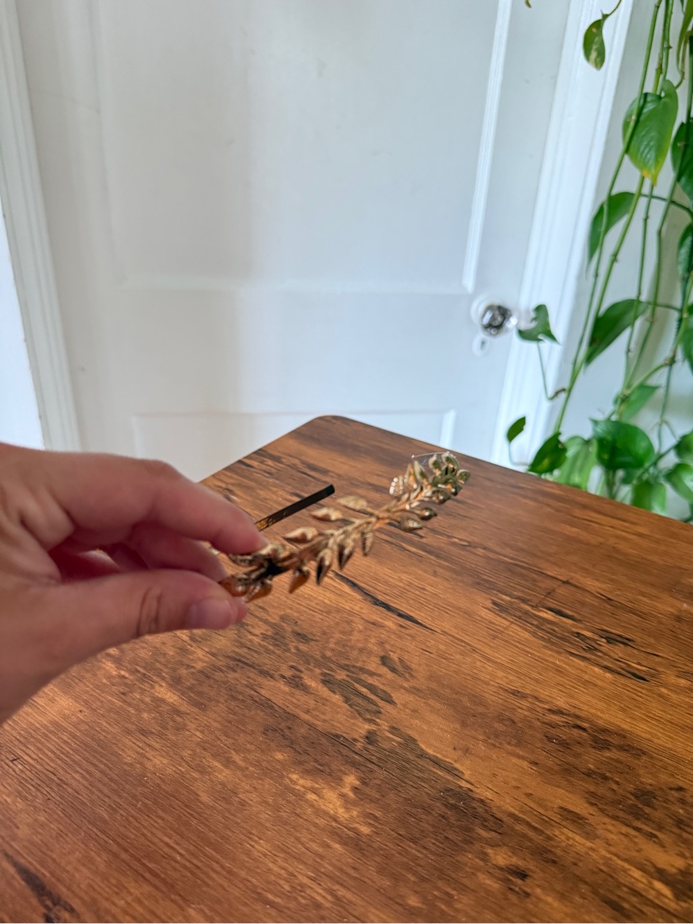 Gold Leaf Accent Headband - Women Accessories - Picture 11 of 11